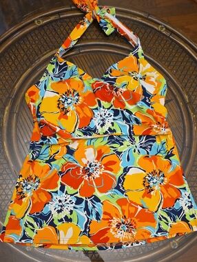 Lands' End Floral Tankini Top Only